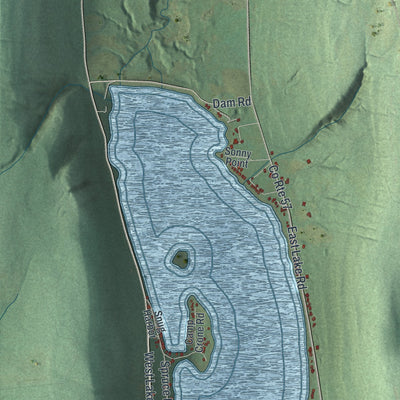 Close-up 1 of the DeRuyter, New York map artwork