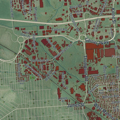 Close-up 2 of the DeWitt, New York map artwork