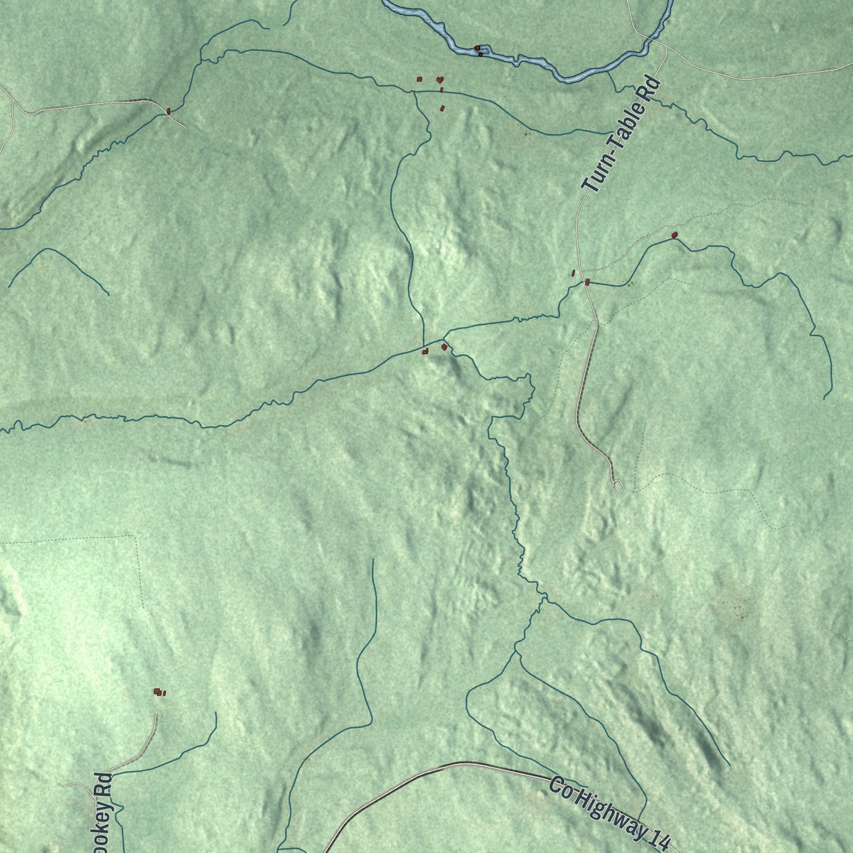 Close-up 1 of the Dickinson Town (Franklin County), New York map artwork