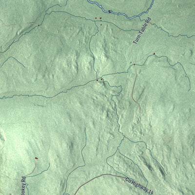 Close-up 1 of the Dickinson Town (Franklin County), New York map artwork