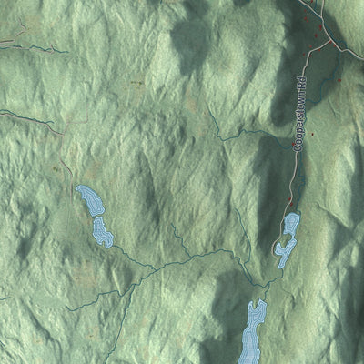 Close-up 2 of the Dover, New York map artwork