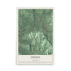 Dryden, New York map print, 12" x 18" Archival Matte Print mockup