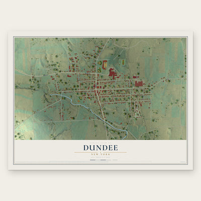 Dundee, New York map print, the full design