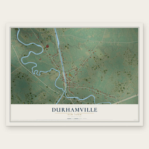 Durhamville, New York map print, the full design