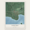 Eagle Bay, New York map print, the full design