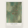 East Avon, New York map print, the full design