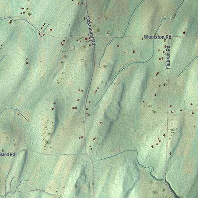 Close-up 2 of the East Bloomfield, New York map artwork