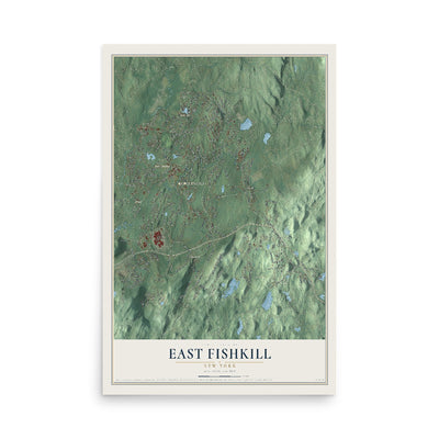 East Fishkill, New York map print, 12" x 18" Archival Matte Print mockup