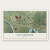 East Herkimer, New York map print, the full design