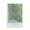 East Patchogue, New York map print, 12" x 18" Archival Matte Print mockup