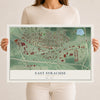 East Syracuse, New York map print, 12" x 18" Archival Matte Print mockup