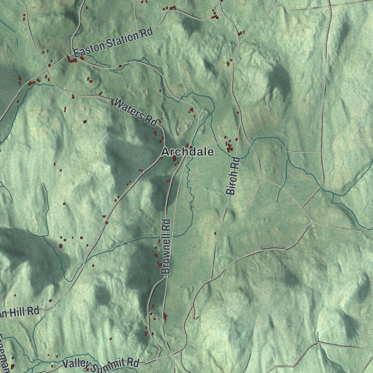 Close-up 1 of the Easton, New York map artwork