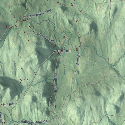 Close-up 1 of the Easton, New York map artwork