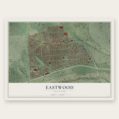 Eastwood, New York map print, the full design