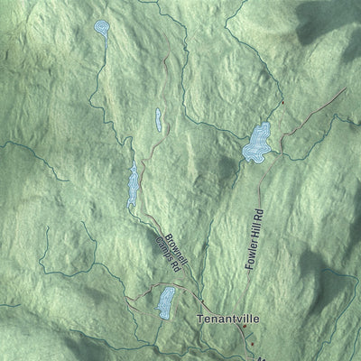 Close-up 1 of the Edinburg, New York map artwork