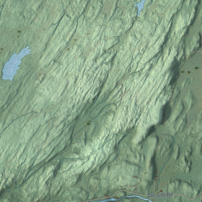Close-up 2 of the Edwards, New York map artwork