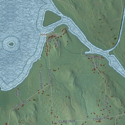Close-up 1 of the Elbridge, New York map artwork