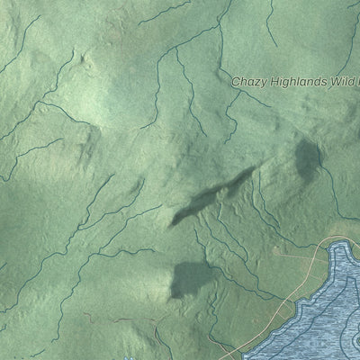 Close-up 2 of the Ellenburg, New York map artwork