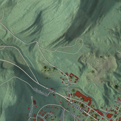 Close-up 2 of the Ellenville, New York map artwork