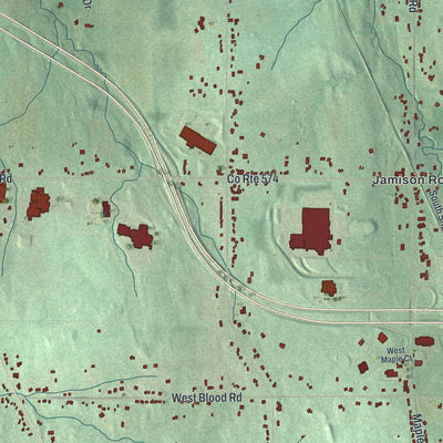 Close-up 2 of the Elma, New York map artwork