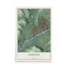 Endicott, New York map print, 12" x 18" Archival Matte Print mockup