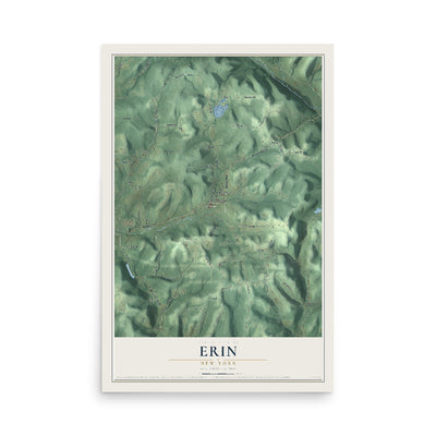 Erin, New York map print, 12" x 18" Archival Matte Print mockup