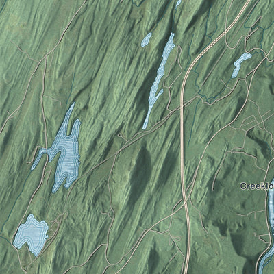 Close-up 2 of the Esopus, New York map artwork