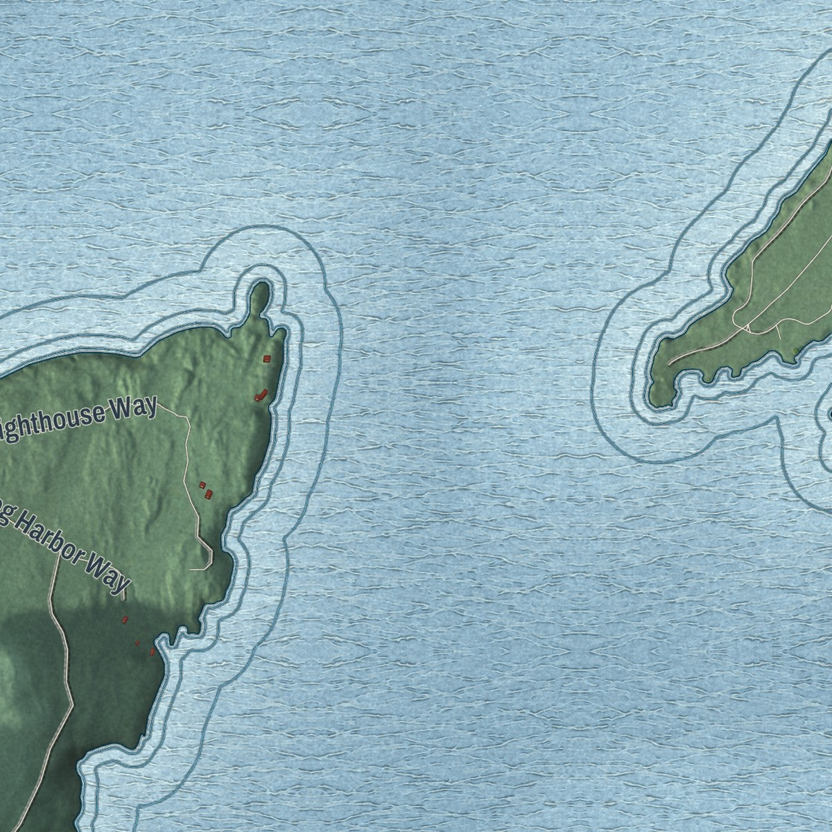 Close-up 1 of the Essex, New York map artwork