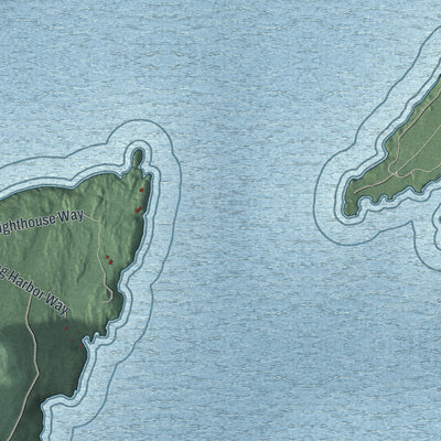 Close-up 1 of the Essex, New York map artwork