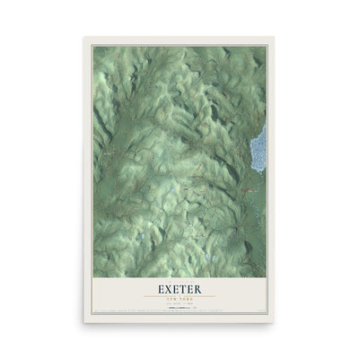 Exeter, New York map print, 12" x 18" Archival Matte Print mockup