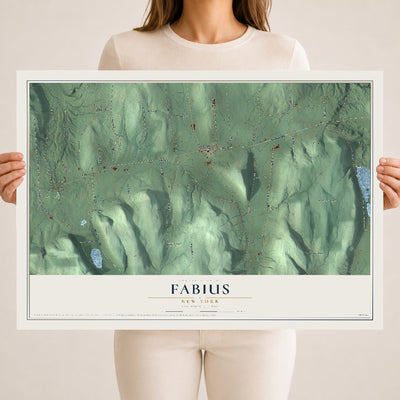 Fabius, New York map print, 18" x 24" Archival Matte Print mockup