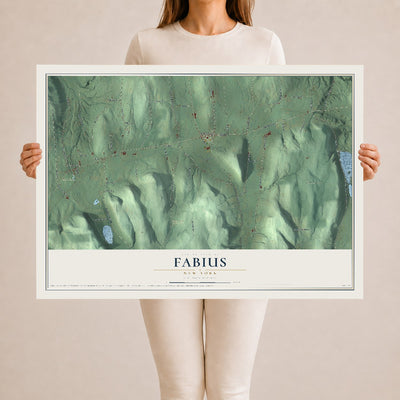 Fabius, New York map print, 24" x 36" Archival Matte Print mockup