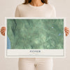 Fenner, New York map print, 12" x 18" Archival Matte Print mockup