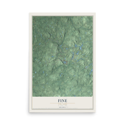 Fine, New York map print, 12" x 18" Archival Matte Print mockup