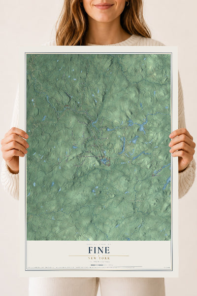 Fine, New York map print, 18" x 24" Archival Matte Print mockup