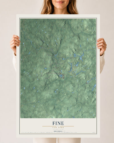 Fine, New York map print, 24" x 36" Archival Matte Print mockup