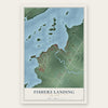 Fishers Landing, New York map print, the full design