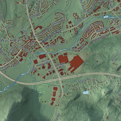 Close-up 1 of the Fishkill, New York map artwork