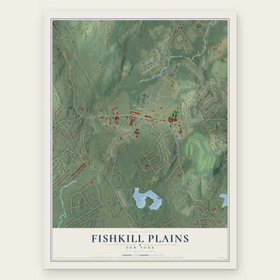 Fishkill Plains, New York map print, the full design