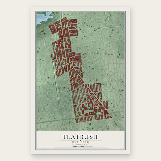 Flatbush, New York map print, the full design