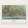 Fonda, New York map print, the full design