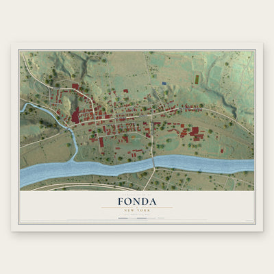 Fonda, New York map print, the full design