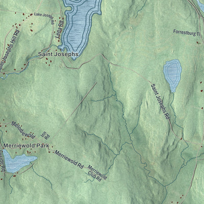 Close-up 1 of the Forestburgh, New York map artwork