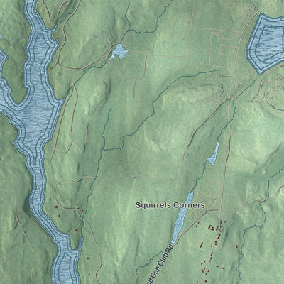 Close-up 2 of the Forestburgh, New York map artwork