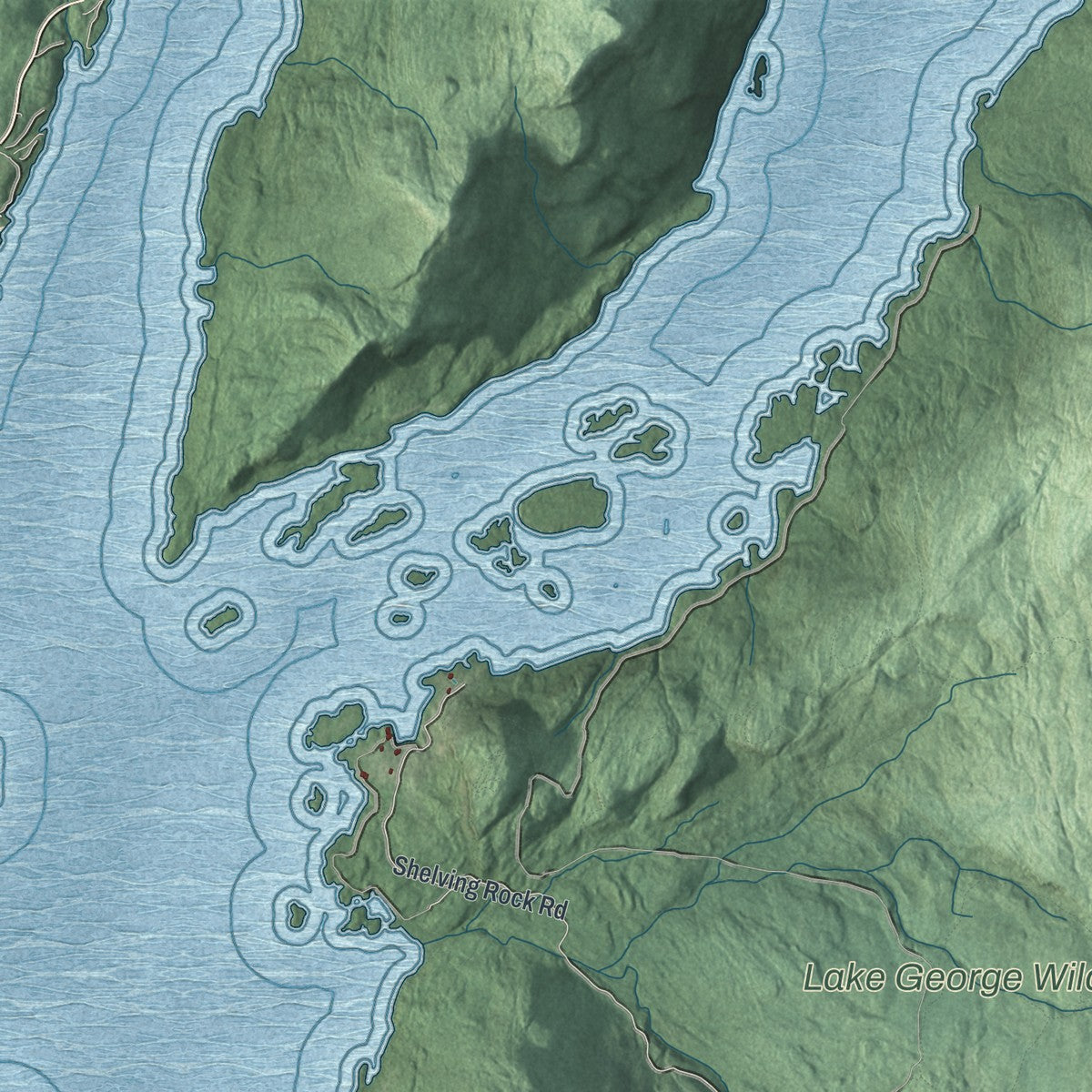 Close-up 1 of the Fort Ann, New York map artwork