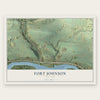Fort Johnson, New York map print, the full design