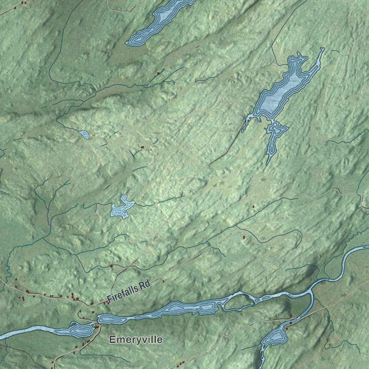 Close-up 2 of the Fowler, New York map artwork