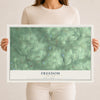Freedom, New York map print, 12" x 18" Archival Matte Print mockup