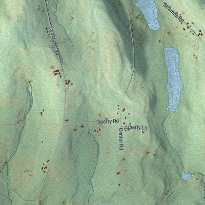 Close-up 2 of the Freetown, New York map artwork