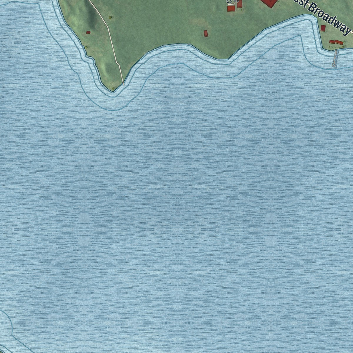 Close-up 2 of the Fulton City (Oswego County), New York map artwork